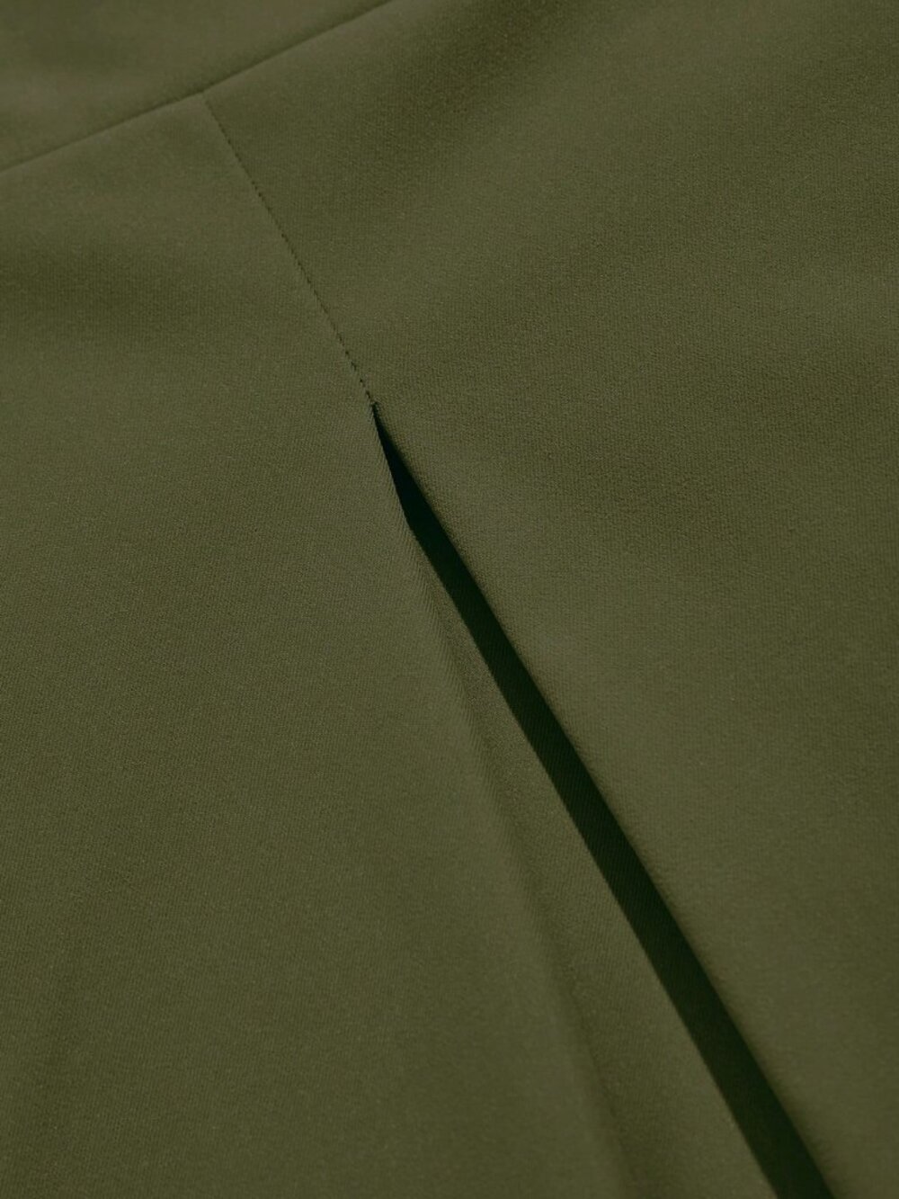 Army Green Casual Women's Casual High-Waist Pleated Capri Pants - Picture 10 of 10